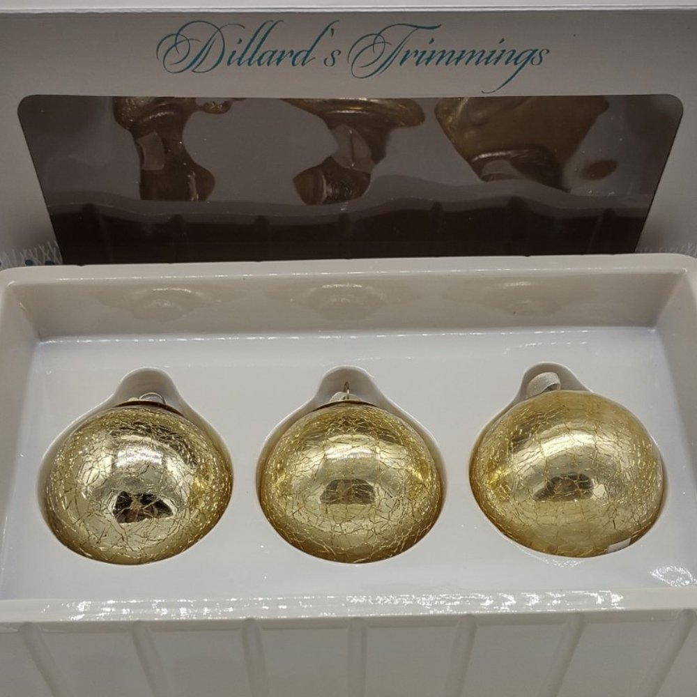 Dillard's Trimmings Gold Shimmer Ornaments
